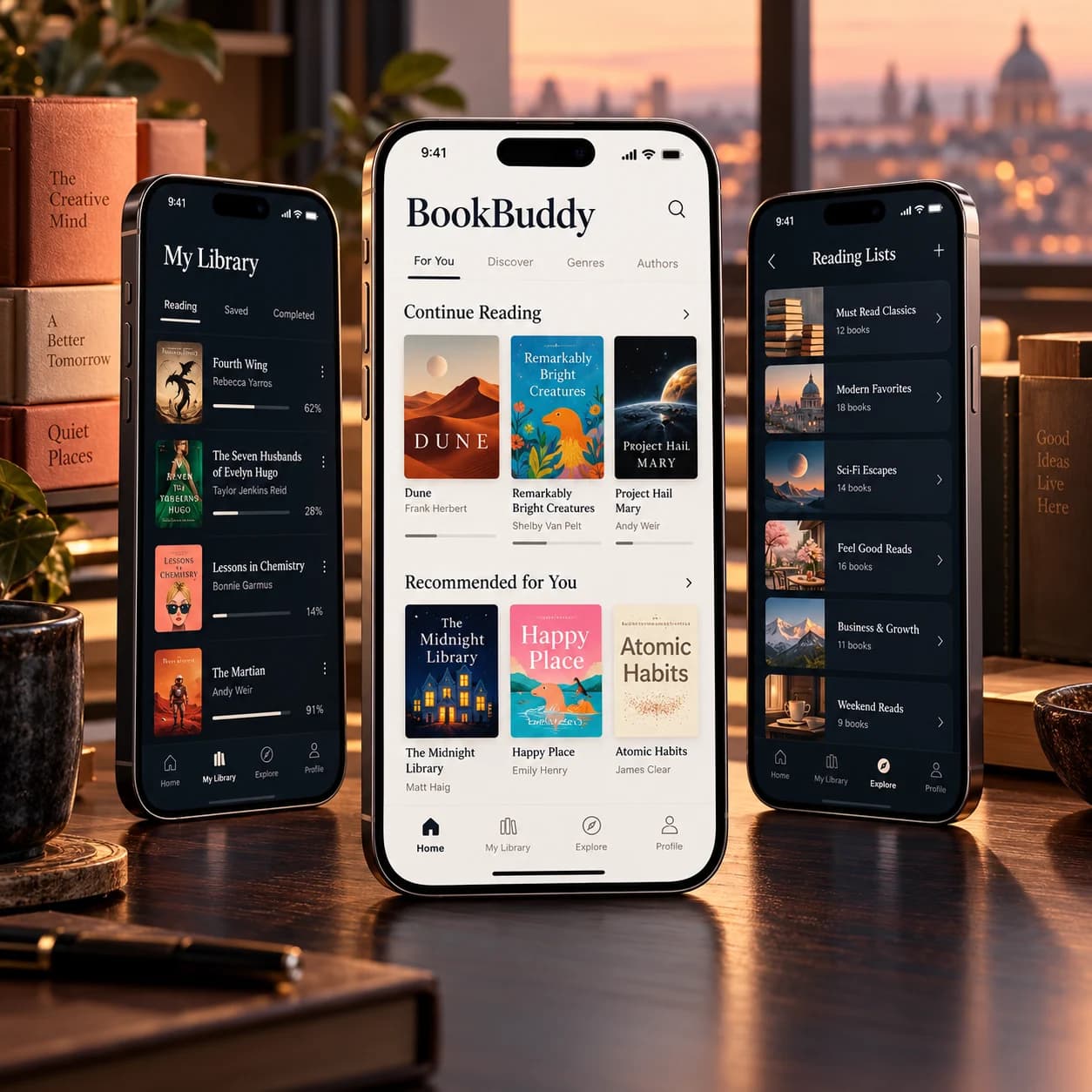 Illustrative product concept for BookBuddy